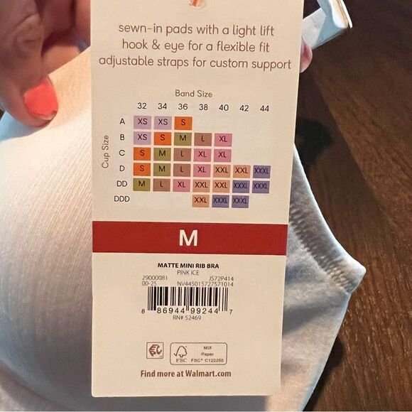 Joyspun pale pink wireless Bra 🌺 NWT 🌺 medium 🌺 - Picture 3 of 4